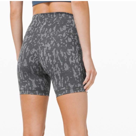 Lululemon Wunder Train High-Rise Short 6" Sz 10 Heathered PU Black Asphalt Grey - Picture 2 of 12